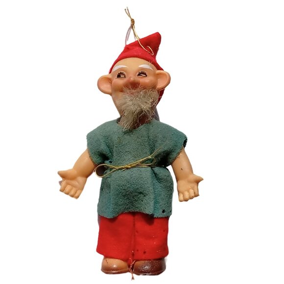 Vintage Elf Gnome Dwarf Christmas Ornament, READ - Picture 5 of 10